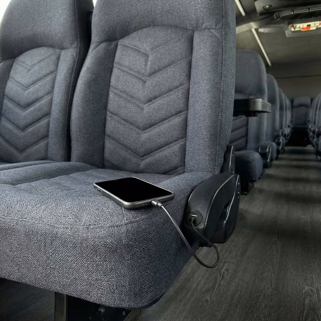cedar falls 25 passenger minibus usb charging