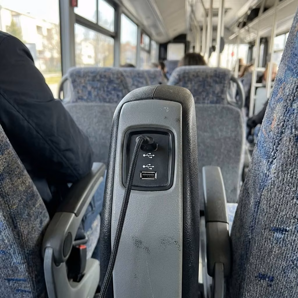 cedar falls 35 passenger minibus usb charging
