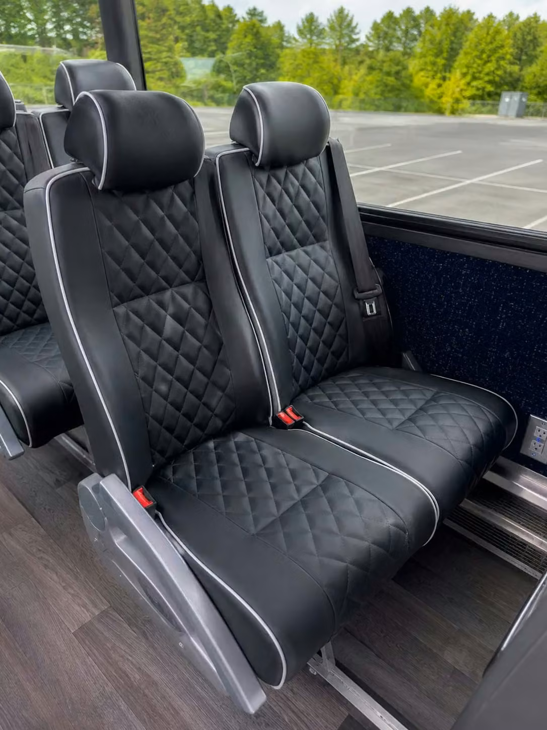 cedar falls 56 passenger charter bus reclining seats