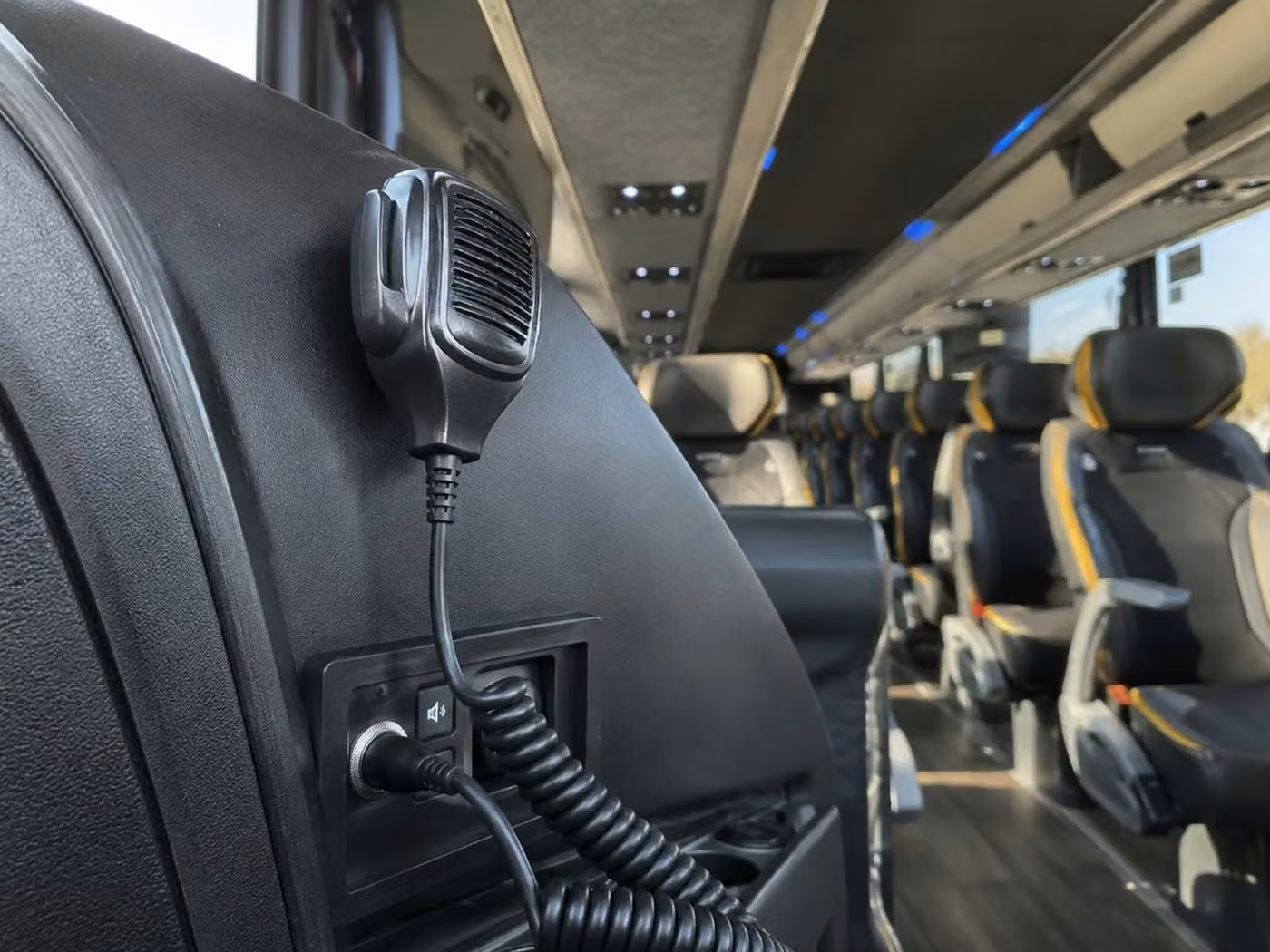 cedar falls charter bus pa system