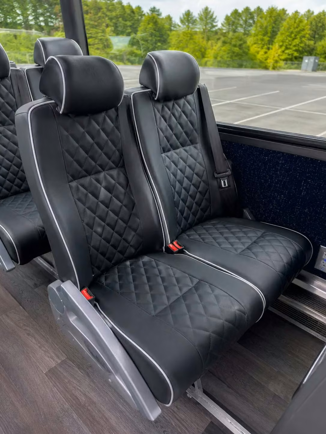 cedar falls charter bus reclining seats