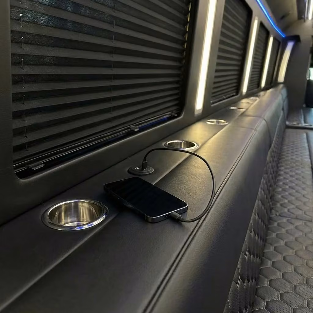 cedar falls party bus usb charging