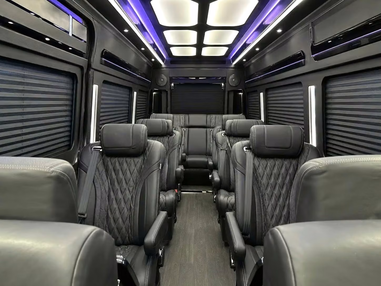 cedar falls sprinter van rental with driver reclining seats